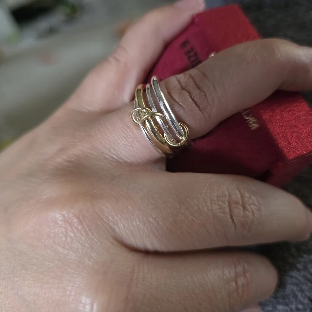 Mia Sarine 18kt Gold Plated Stakable Ring Size 9